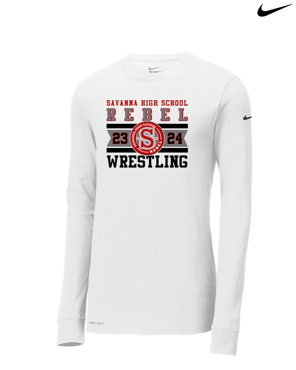 Savanna HS Wrestling Stamp - Mens Nike Longsleeve
