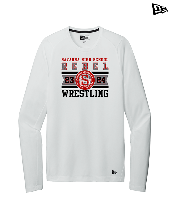Savanna HS Wrestling Stamp - New Era Performance Long Sleeve