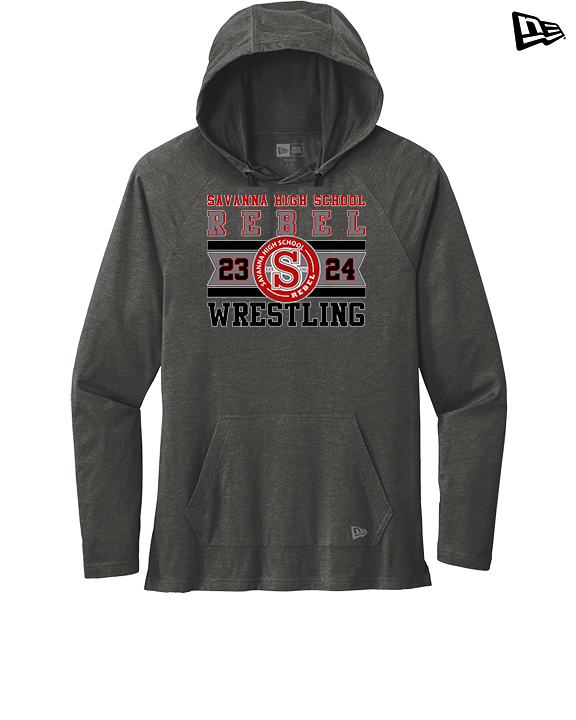 Savanna HS Wrestling Stamp - New Era Tri-Blend Hoodie
