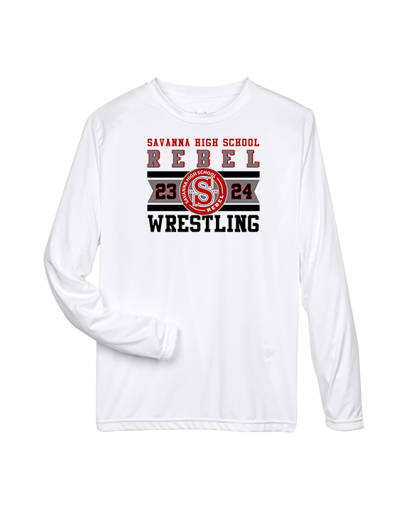 Savanna HS Wrestling Stamp - Performance Longsleeve