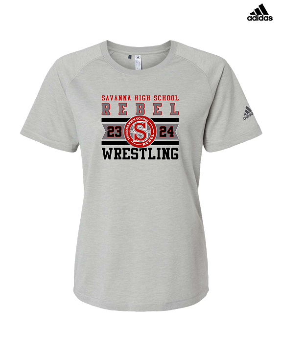Savanna HS Wrestling Stamp - Womens Adidas Performance Shirt