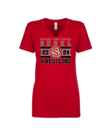 Savanna HS Wrestling Stamp - Womens Vneck