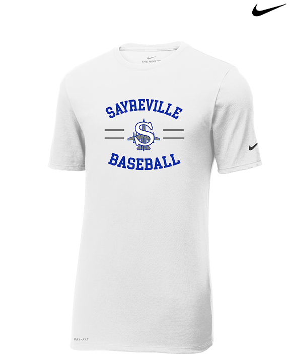 Sayreville War Memorial HS Baseball Curve - Mens Nike Cotton Poly Tee