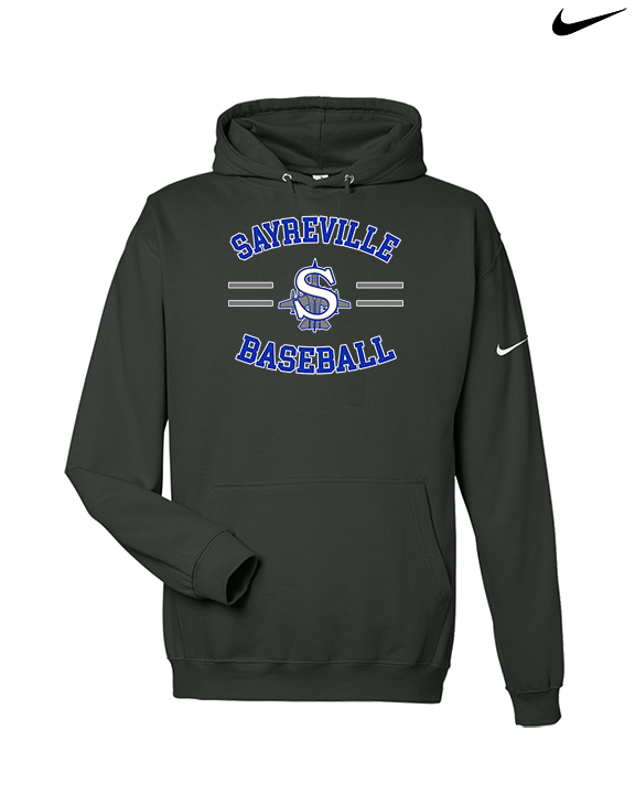 Sayreville War Memorial HS Baseball Curve - Nike Club Fleece Hoodie