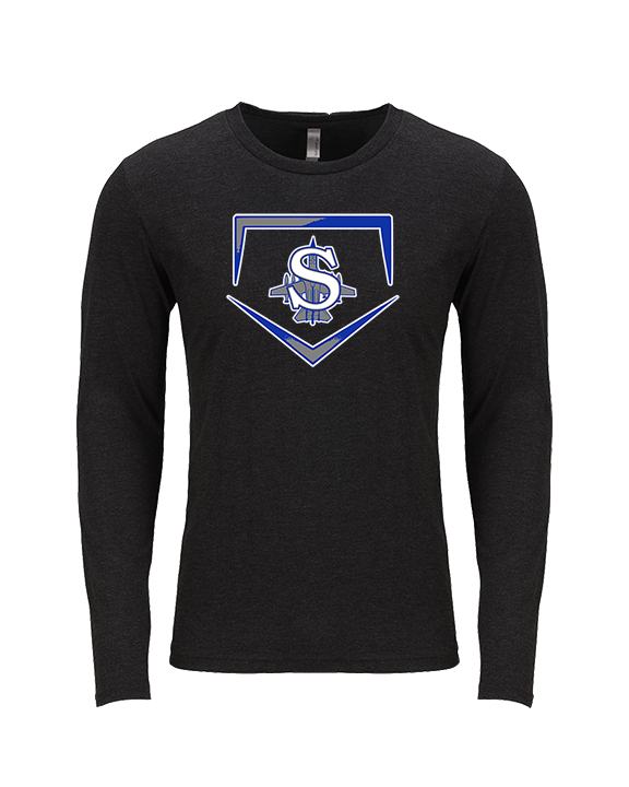Sayreville War Memorial HS Baseball Plate - Tri-Blend Long Sleeve