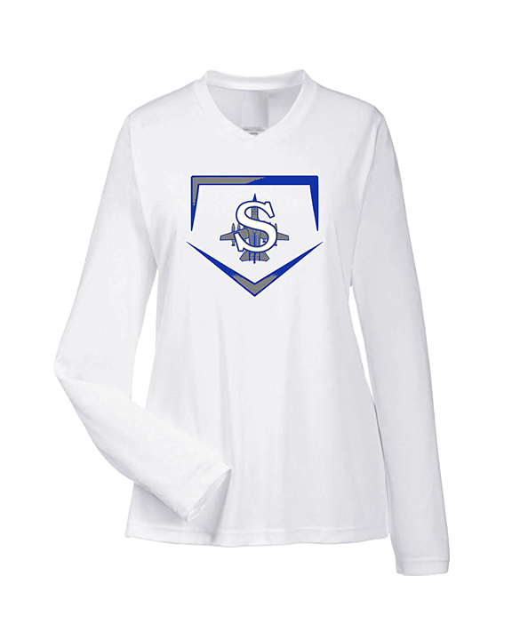 Sayreville War Memorial HS Baseball Plate - Womens Performance Longsleeve