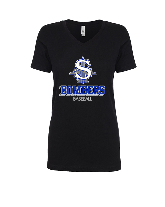 Sayreville War Memorial HS Baseball Shadow - Womens V-Neck