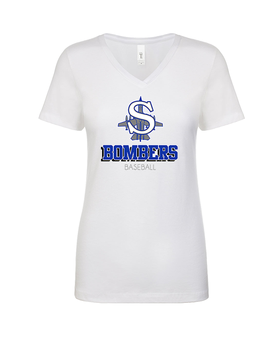 Sayreville War Memorial HS Baseball Shadow - Womens V-Neck