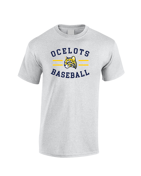 Schoolcraft College Baseball Curve - Cotton T-Shirt