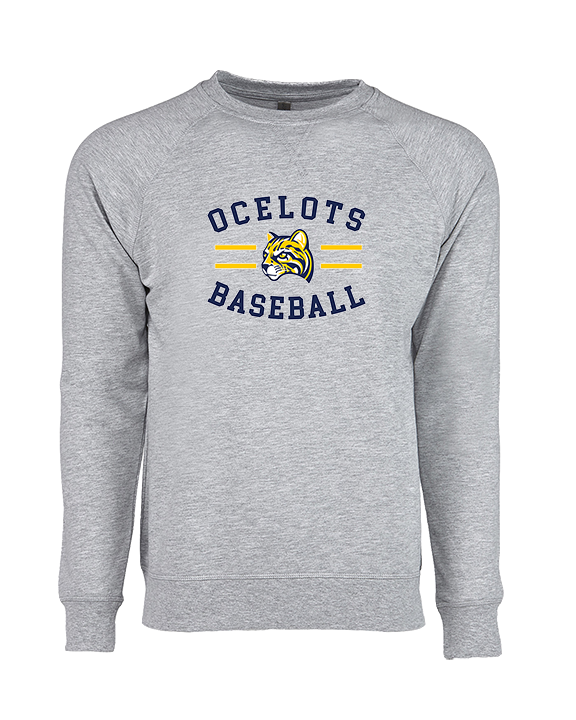 Schoolcraft College Baseball Curve - Crewneck Sweatshirt