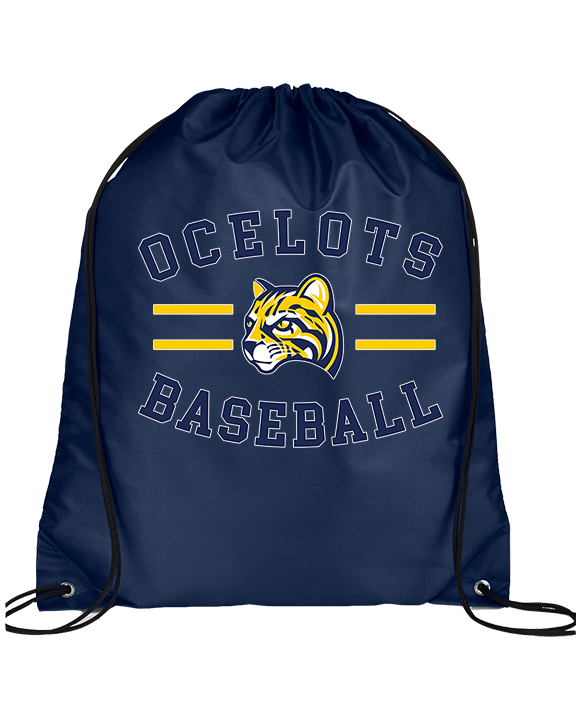 Schoolcraft College Baseball Curve - Drawstring Bag
