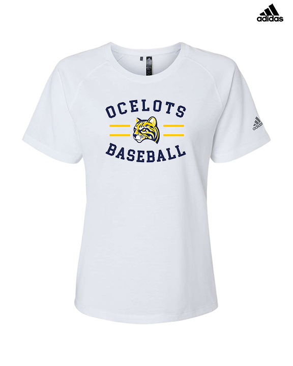 Schoolcraft College Baseball Curve - Womens Adidas Performance Shirt