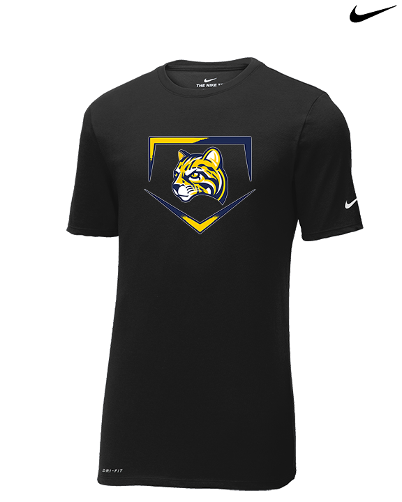 Schoolcraft College Baseball Plate - Mens Nike Cotton Poly Tee