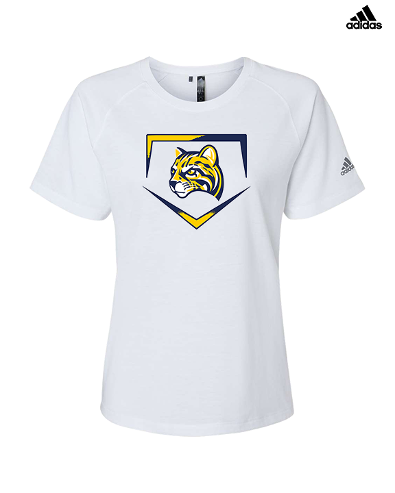 Schoolcraft College Baseball Plate - Womens Adidas Performance Shirt