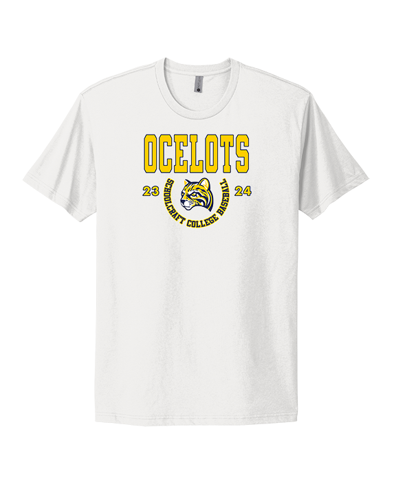 Schoolcraft College Baseball Swoop - Mens Select Cotton T-Shirt