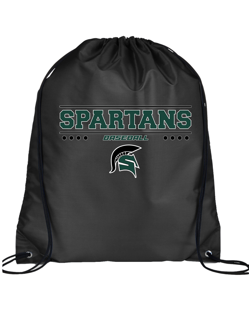 Schurr HS Baseball Border - Drawstring Bag