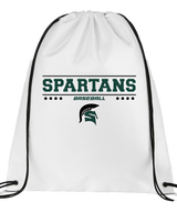 Schurr HS Baseball Border - Drawstring Bag