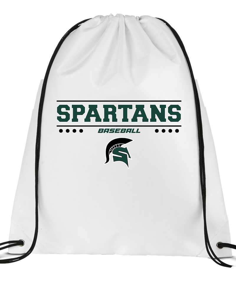 Schurr HS Baseball Border - Drawstring Bag