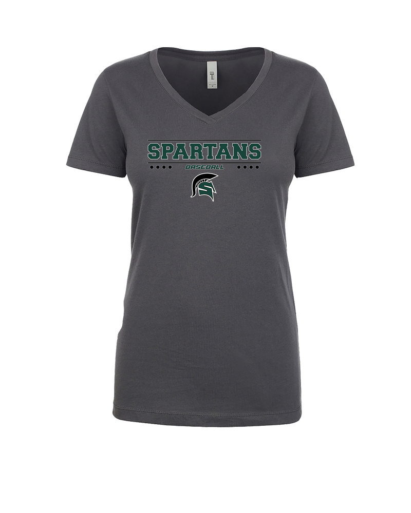 Schurr HS Baseball Border - Women’s V-Neck