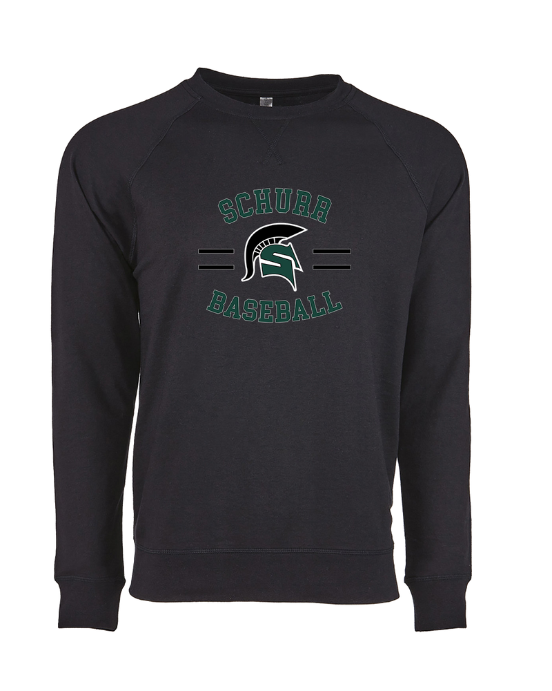 Schurr HS Baseball Curve - Crewneck Sweatshirt