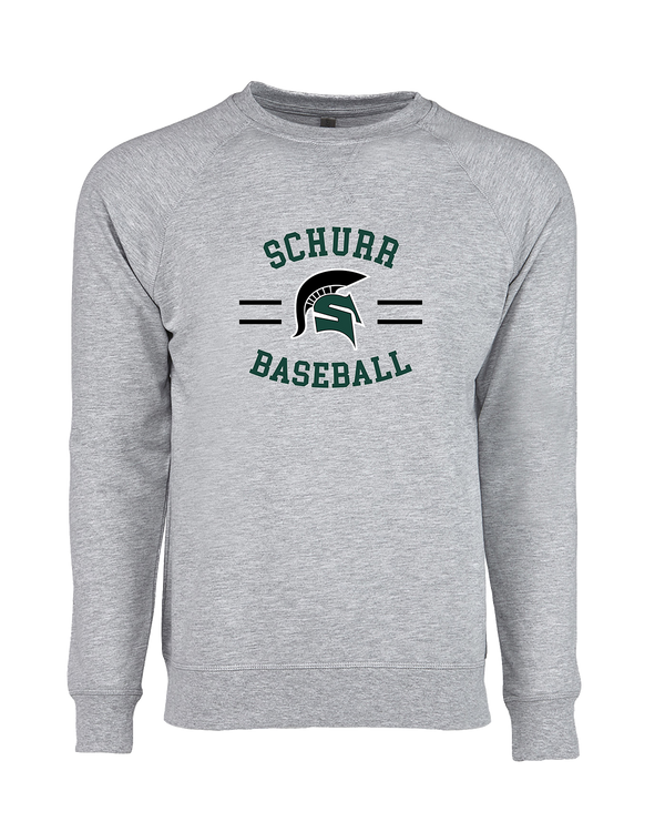 Schurr HS Baseball Curve - Crewneck Sweatshirt