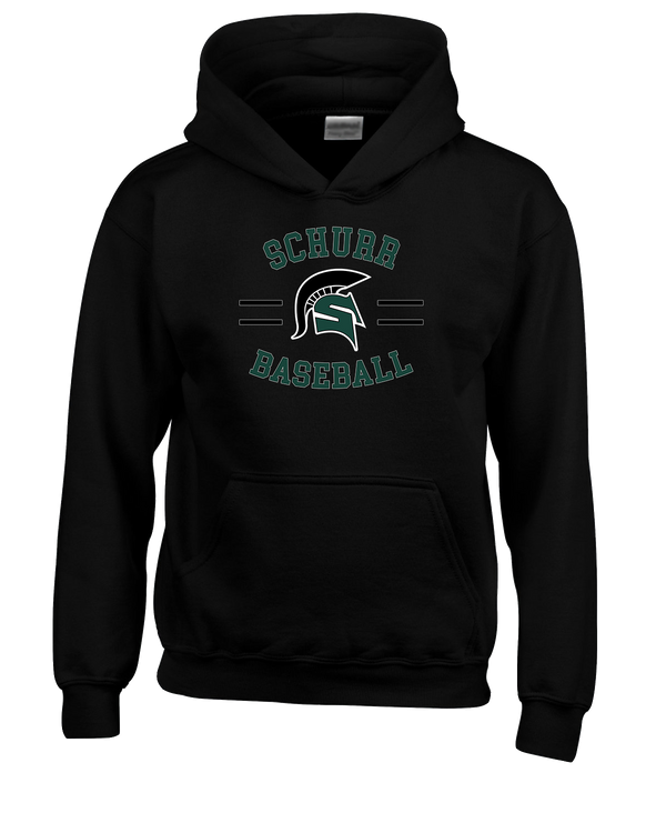 Schurr HS Baseball Curve - Cotton Hoodie