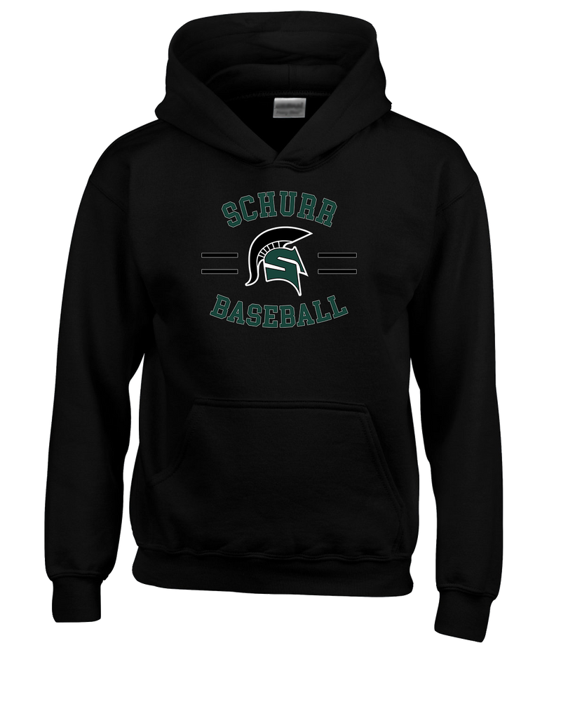 Schurr HS Baseball Curve - Cotton Hoodie