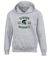 Schurr HS Baseball Curve - Cotton Hoodie