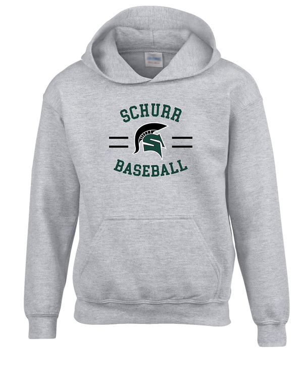 Schurr HS Baseball Curve - Cotton Hoodie