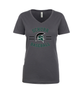Schurr HS Baseball Curve - Women’s V-Neck