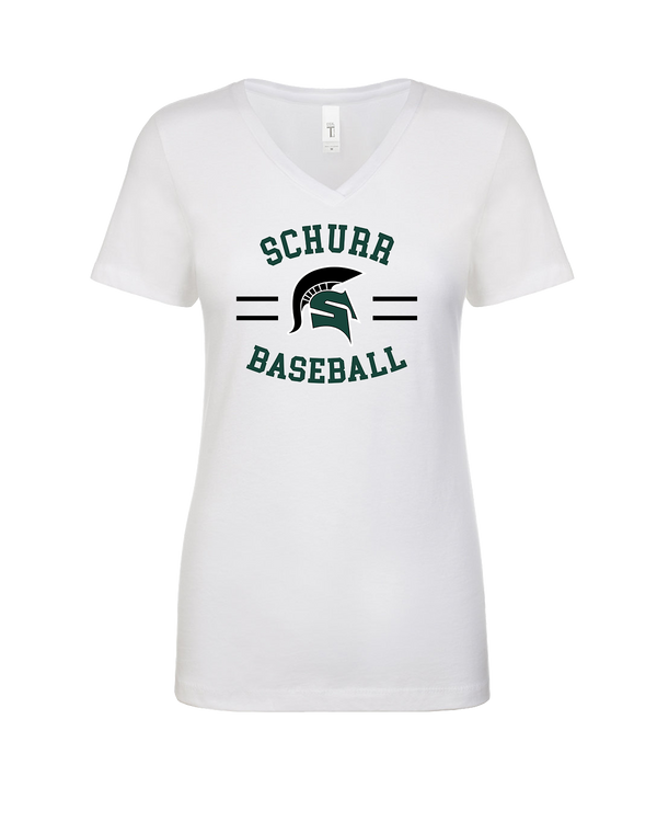 Schurr HS Baseball Curve - Women’s V-Neck