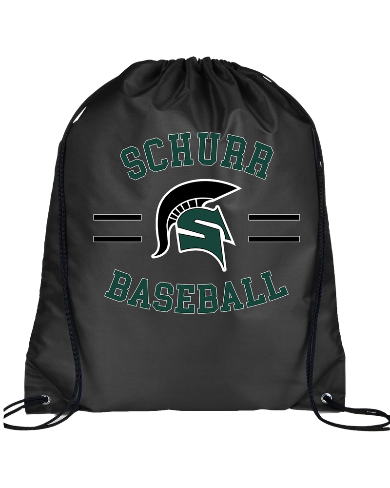 Schurr HS Baseball Curve - Drawstring Bag