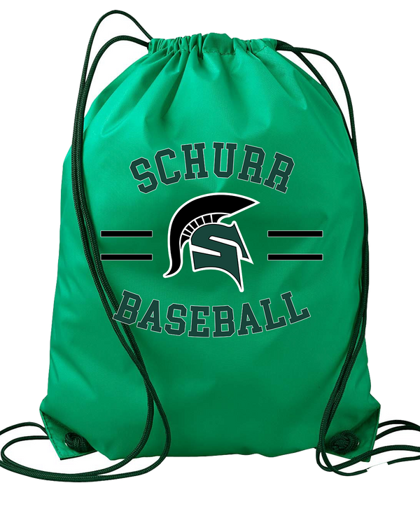 Schurr HS Baseball Curve - Drawstring Bag