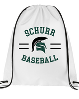 Schurr HS Baseball Curve - Drawstring Bag