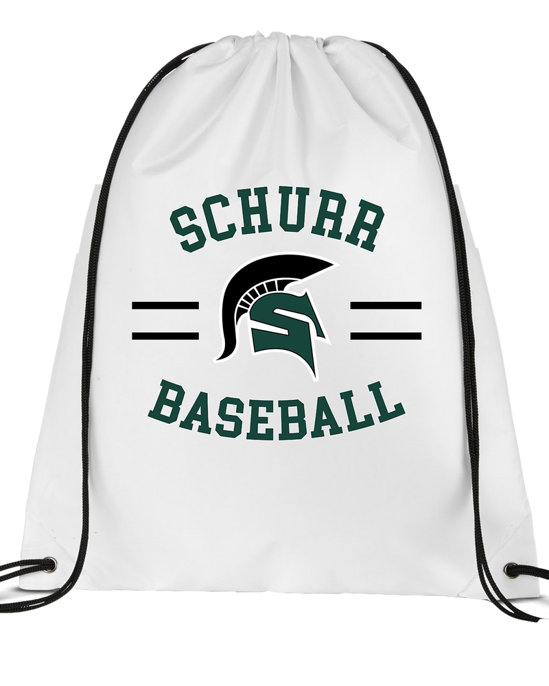 Schurr HS Baseball Curve - Drawstring Bag