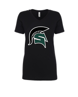 Schurr HS Baseball Spartan Logo - Women’s V-Neck