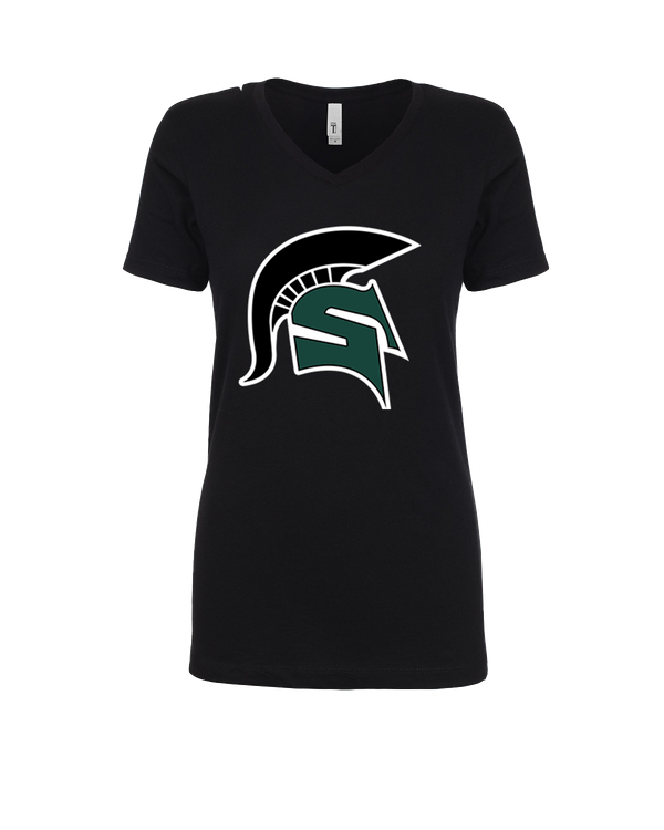 Schurr HS Baseball Spartan Logo - Women’s V-Neck