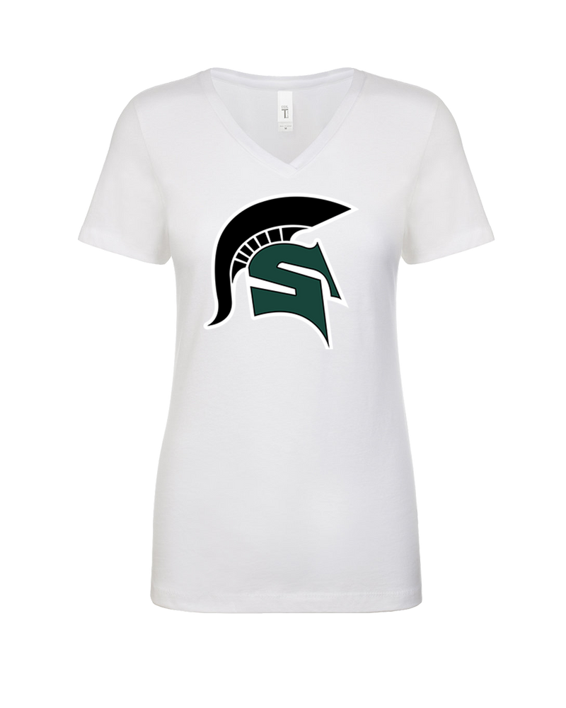 Schurr HS Baseball Spartan Logo - Women’s V-Neck