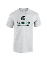 Schurr HS Baseball Stacked - Cotton T-Shirt