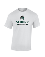 Schurr HS Baseball Stacked - Cotton T-Shirt
