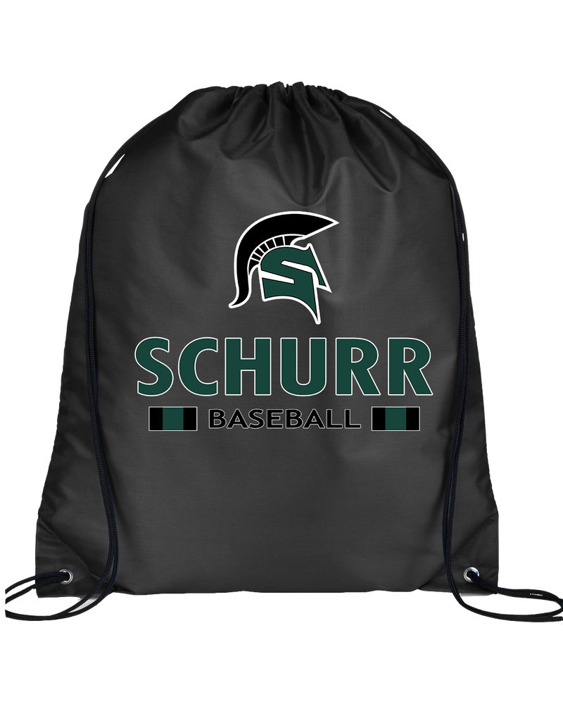Schurr HS Baseball Stacked - Drawstring Bag