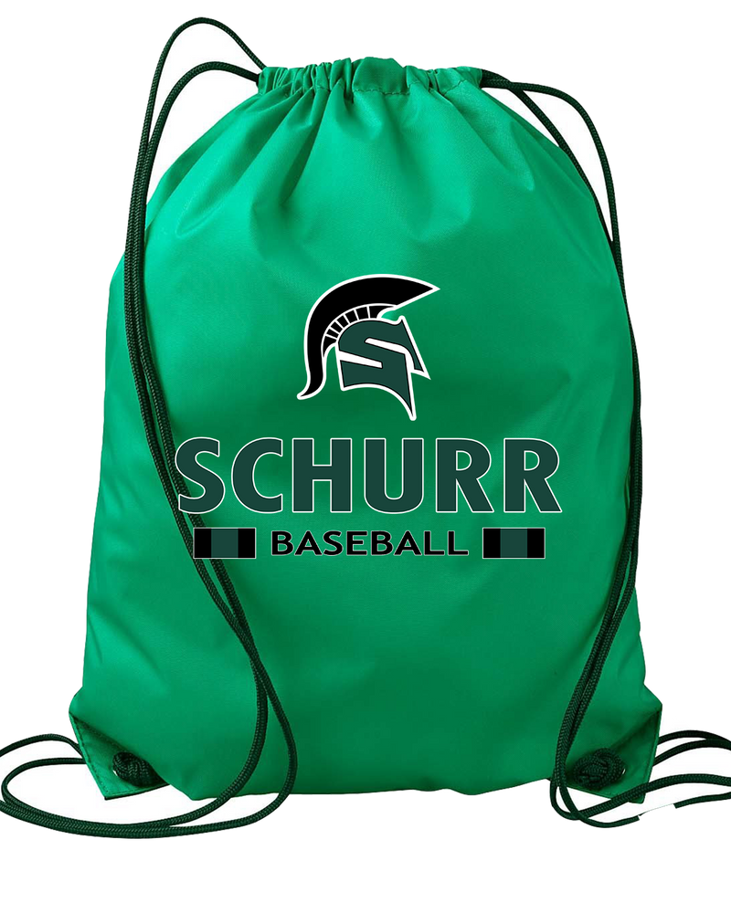 Schurr HS Baseball Stacked - Drawstring Bag