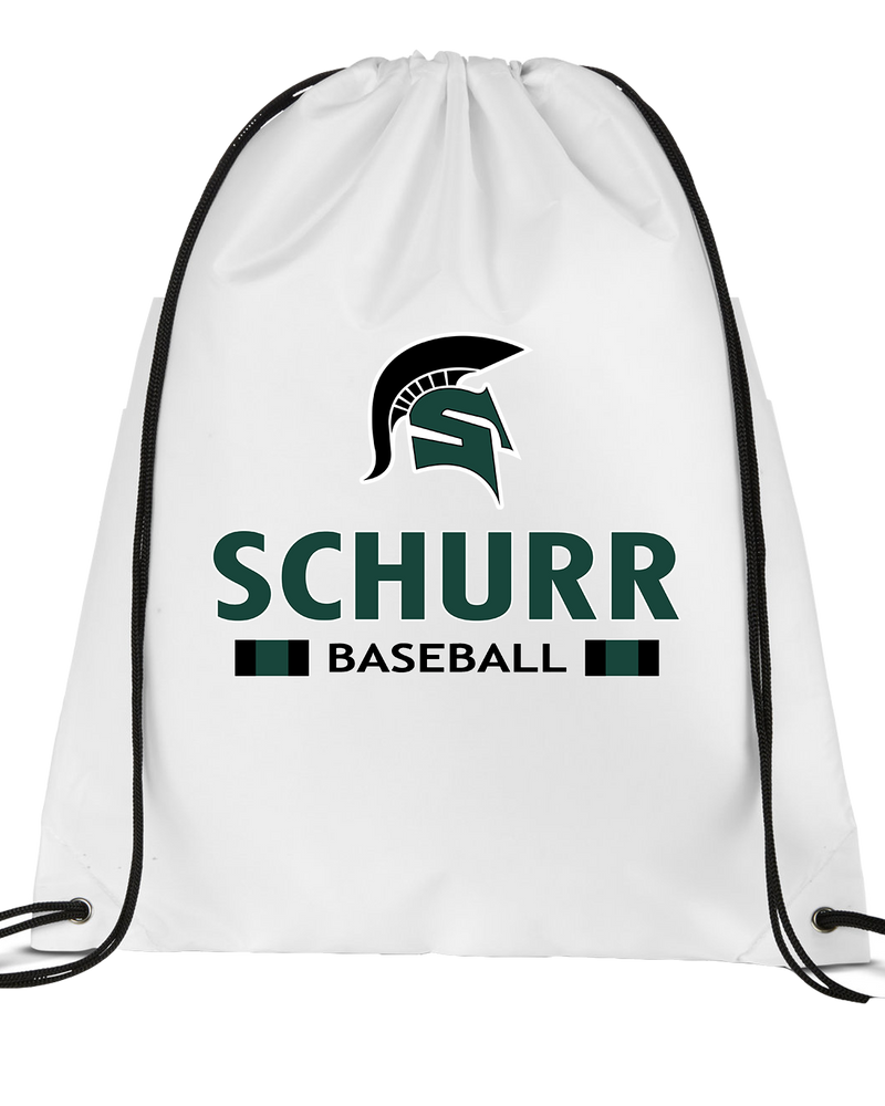 Schurr HS Baseball Stacked - Drawstring Bag