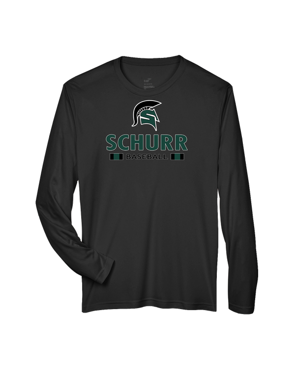 Schurr HS Baseball Stacked - Performance Long Sleeve