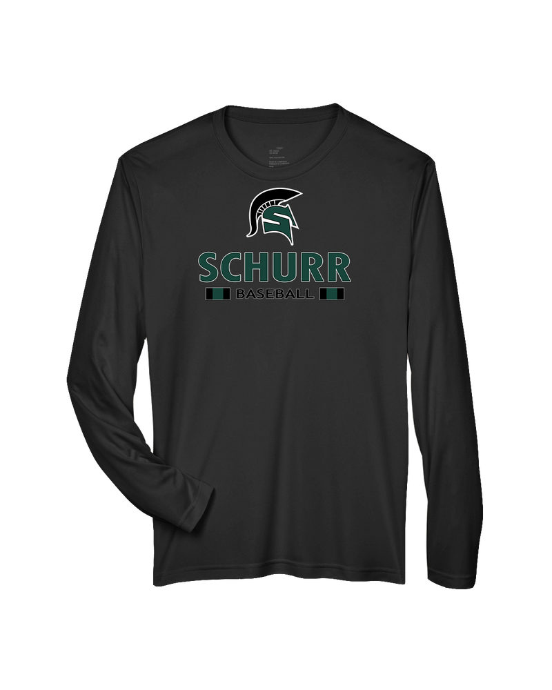 Schurr HS Baseball Stacked - Performance Long Sleeve