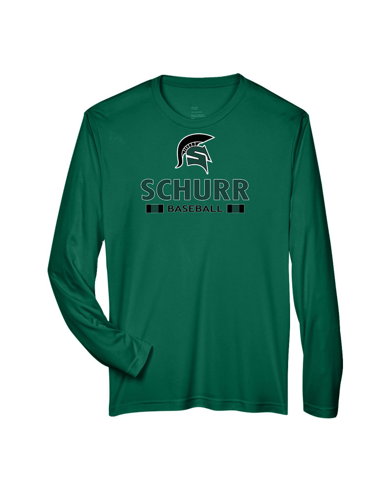 Schurr HS Baseball Stacked - Performance Long Sleeve