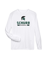 Schurr HS Baseball Stacked - Performance Long Sleeve