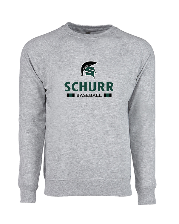 Schurr HS Baseball Stacked - Crewneck Sweatshirt