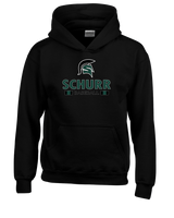 Schurr HS Baseball Stacked - Cotton Hoodie