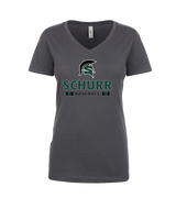 Schurr HS Baseball Stacked - Women’s V-Neck